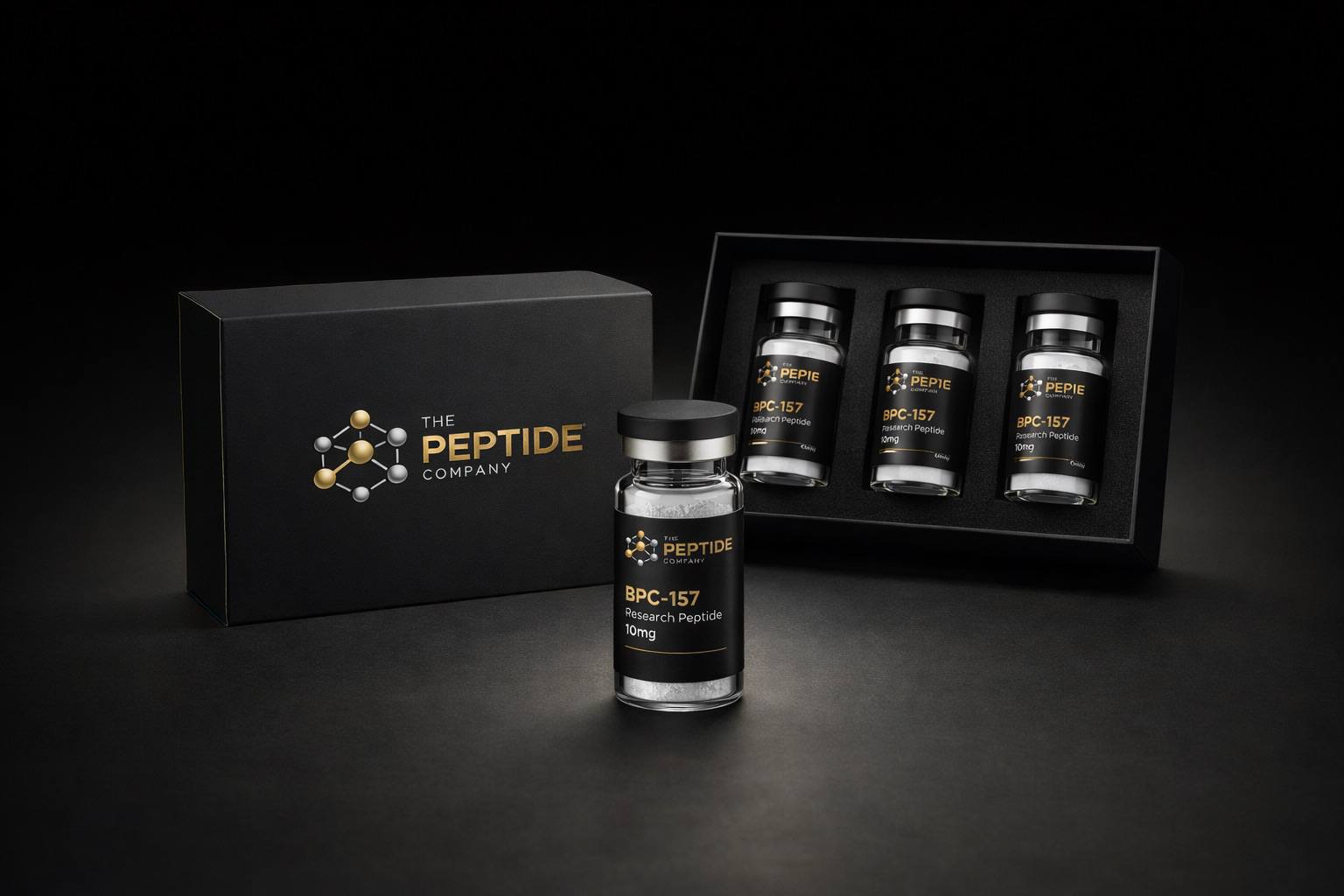 The Peptide Company — premium research compound presentation